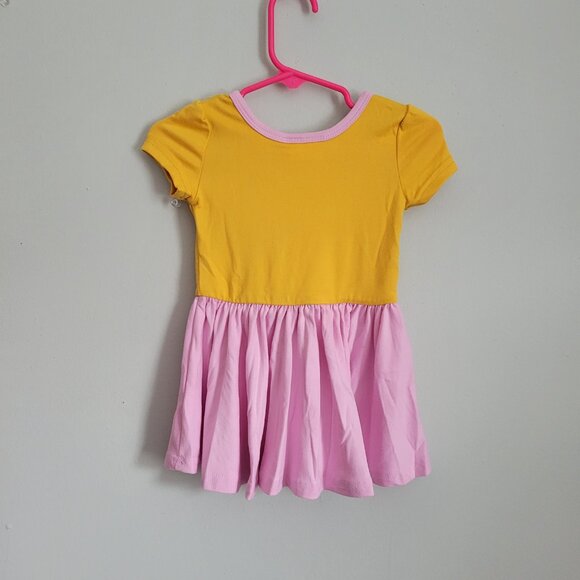 Dot Dot Smile Dress Baby Girl's 6-12mo Yellow & Purple Cap Sleeve Twirl NWT - Picture 2 of 2